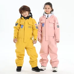 One Piece Ski Suit Boys Girls, Windproof, Waterproof, Jumpsuit, Winter Clothing, Sport Wear, Skiing, Snowboard, Running, Cli