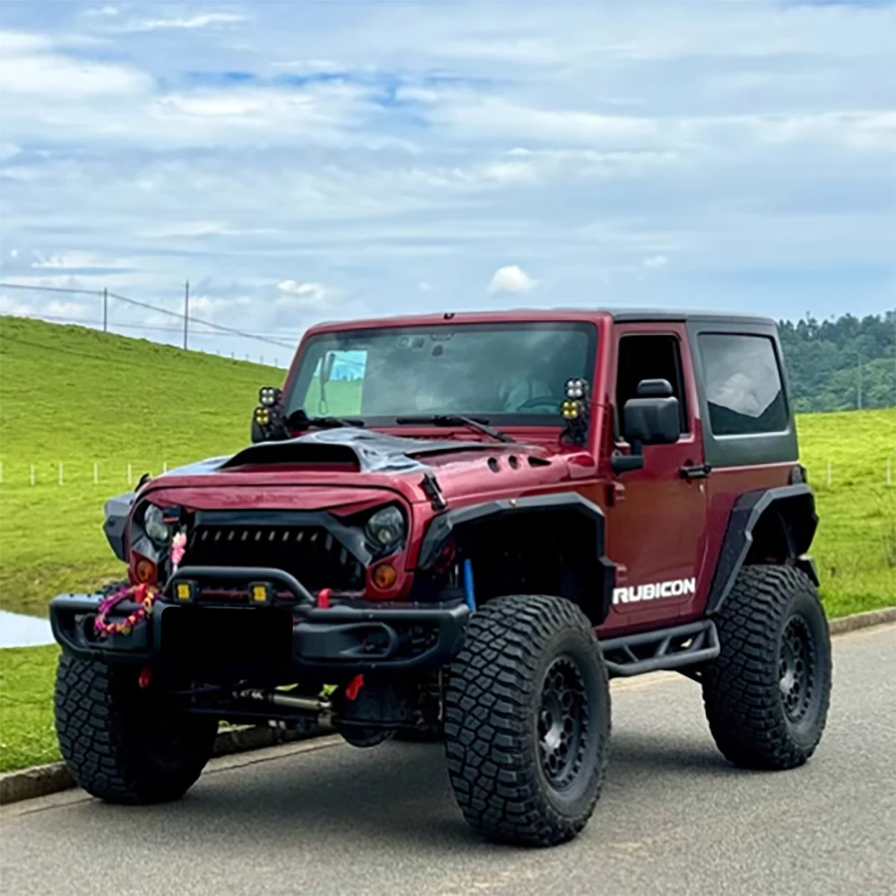 Upgrade 2018 Look Style Front Grille Matte Black Retrofit Car Guard Grid For Jeep Wrangler JK 2007-2017 Replace Original Grille