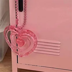 Yk2 Decoration Diy Love Heart Pendant Charm Keychain Mobile Phone Pendant Goo Card Chasing Star Idol Keychain Jewellery 2023