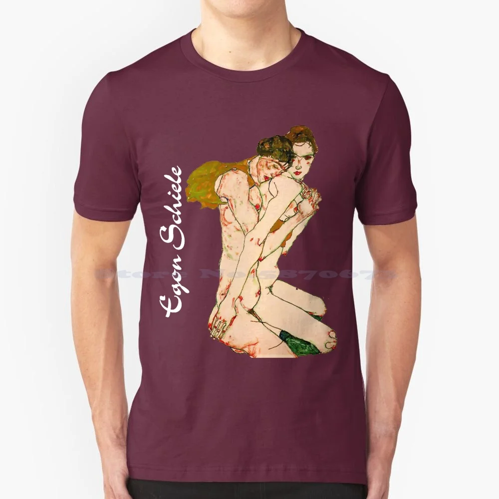 Egon Schiele – Friendship T Shirt 100% Cotton Tee Egon Schiele Artist Expressionist Art Nouveau Urban Contemporary Abstract