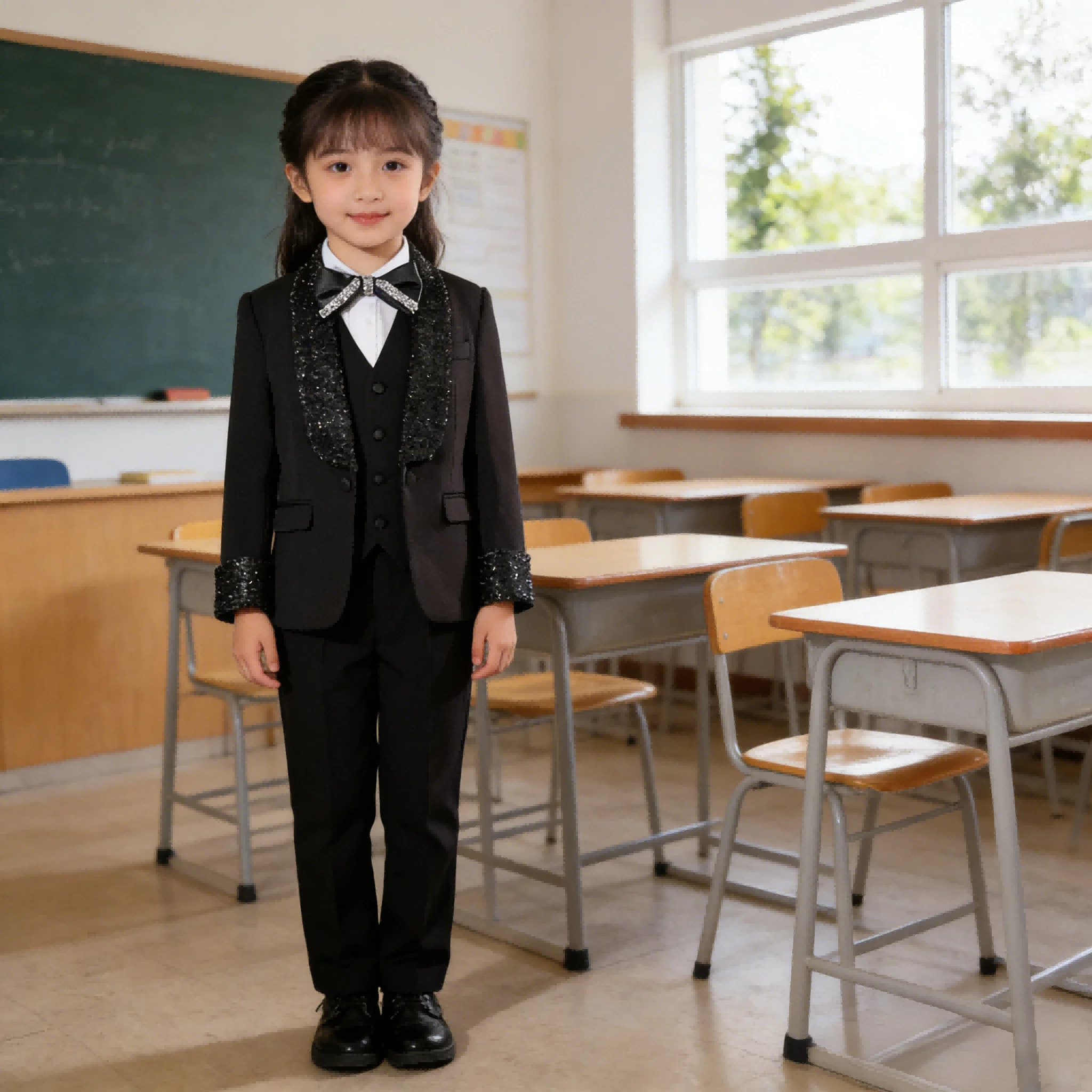 2026 Fashion Kids Boys Suit Set Blazer Outfit Children PerformanceEvening Celebration Formal Wear Clothes Gown Birthday Party