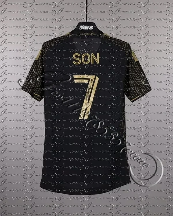 26/27 Neues heißes Y2k LAFC Heim-Fußballtrikot für Herren Son Heung Min # 7 Schwarzgoldenes Fußballtrikot, Kurzarm, Atmungsaktiv, Familienoutfit – Detail 4