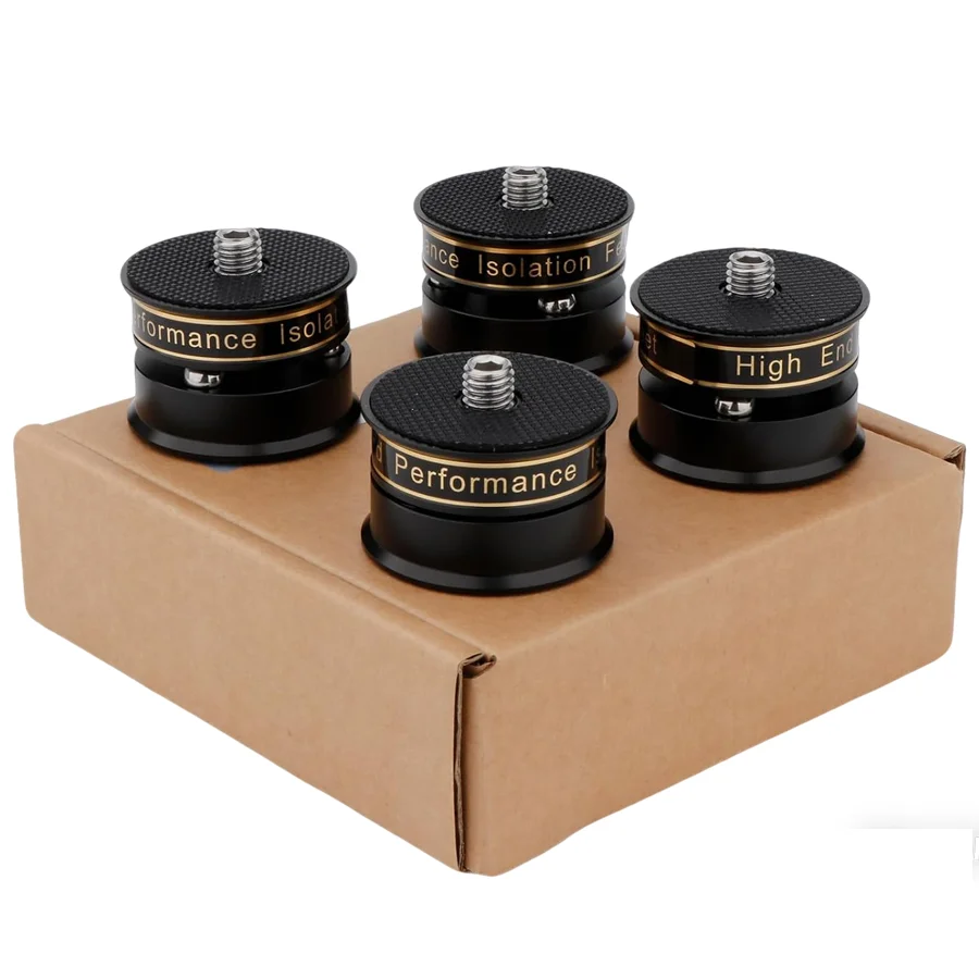 

Preffair 4PCS HIFI Audio Speakers Amplifier Anti-shock Chassis beads Shock Absorber Foot Aluminum Vibration Absorption StandsPad