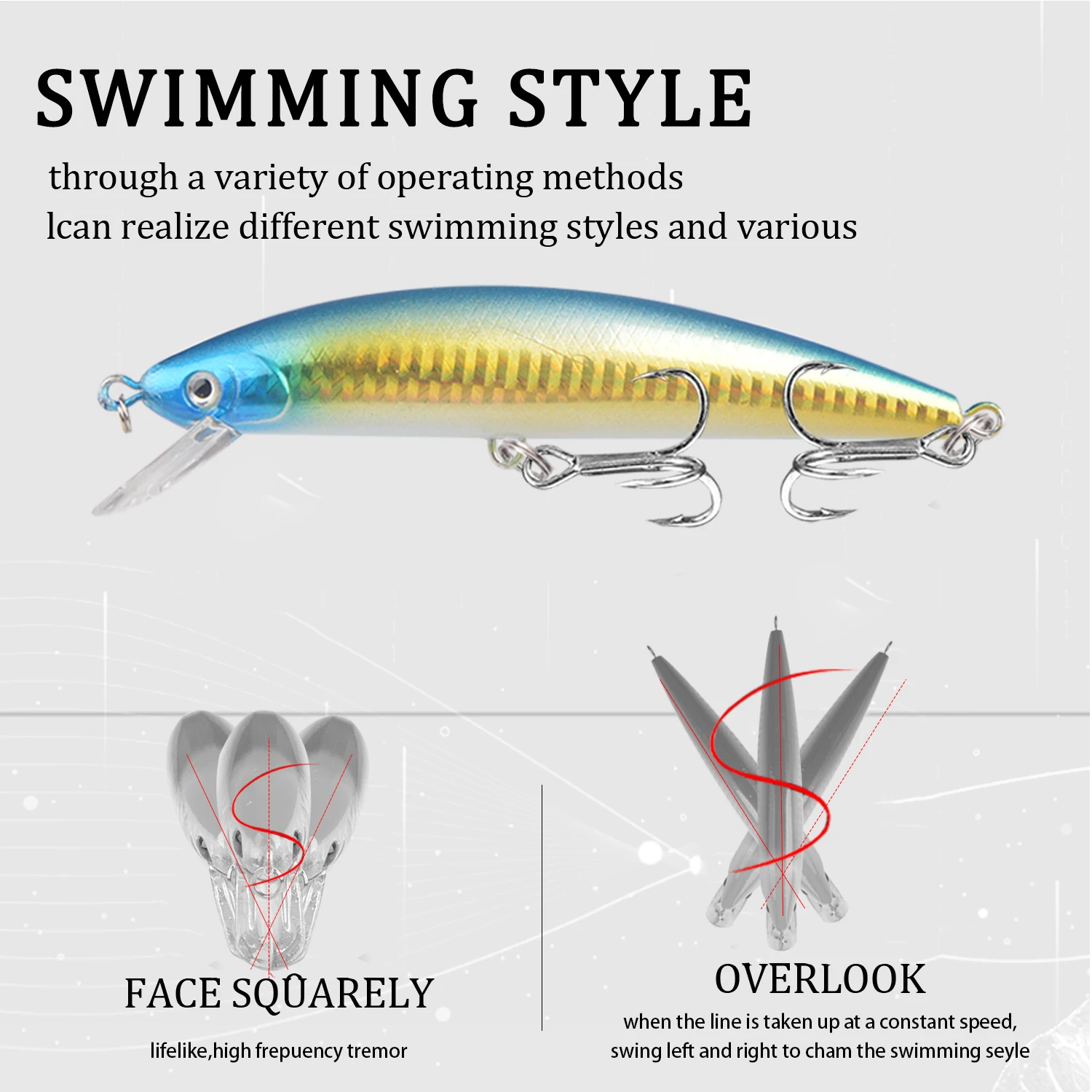 1Pcs Sinking Minnow Fishing Lure 12cm 39g Artificial Hard Bait Trolling Crankbait Bass Wobbler Pike Carp Fishing Tackle Pesca image 4