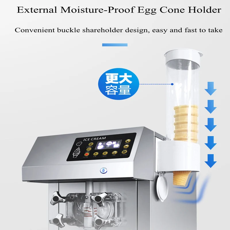 Popular Countertop single flavor soft serve ice cream machine Coffee shop Bar yogurt soft ice cream machine Fully automatic