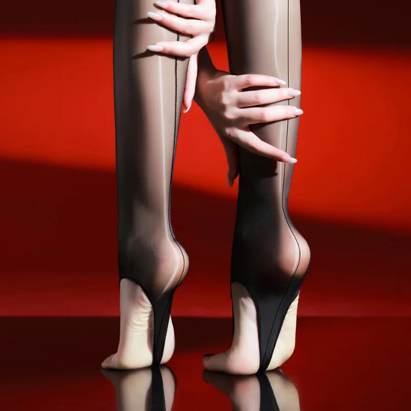 Sexy Black Aurora Tights For Women Ultra Thin Summer Fashion Stream Toeless Pantyhose High Waist Elastic Horse Oil Tights 2026