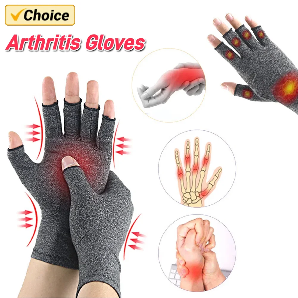 Arthritis Gloves Fingerless Gloves Arthritis Pain Relief Gloves for Men and Women for Arthritis Carpal Tunnel Osteoarthritis