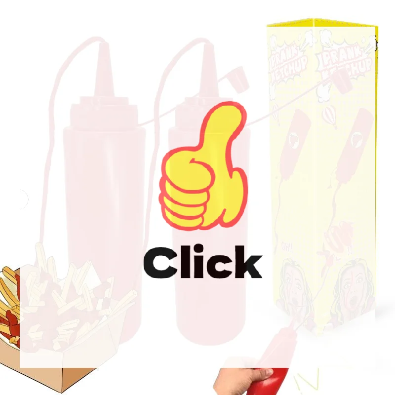 

Funny Simulation Ketchup Squirt Magic Tricks Fool Day Prank Toys Fake Ketchup Surprise Gifts Close-up Street Magic Props