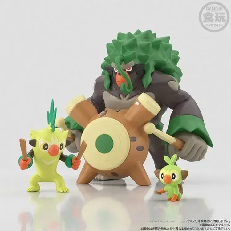 Bandai Original Scale World POKEMON Galar Region Rillaboom Nessa Drednaw Kibana Duraludon Anime Figures Toys for Kids Gift