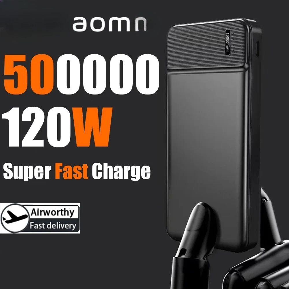 

50000 мАч 120 Вт PowerBank Портативное сверхбыстрое зарядное устройство Внешний аккумулятор PoverBank Power Bank большой емкости для iPhone Xiaomi Samsung