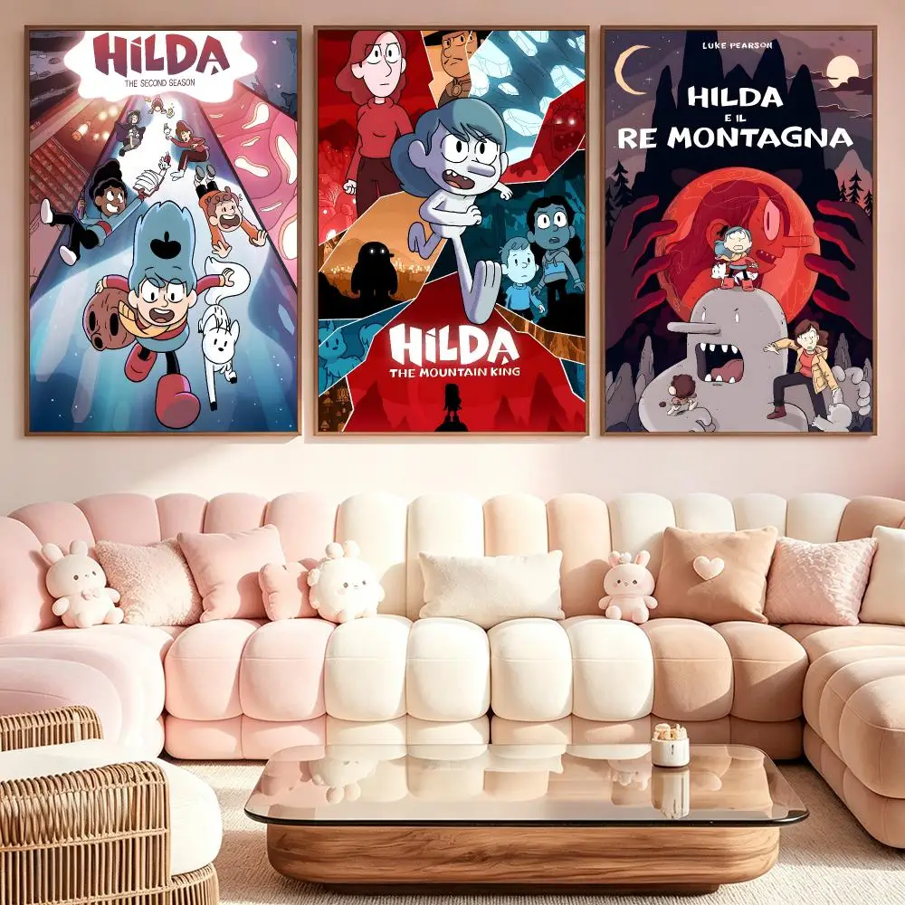 Tvshow HildaS Poster Poster Kawaii Self Adhesive HD Wall Print Cute Home Bedroom Room Aesthetic Decor Gift