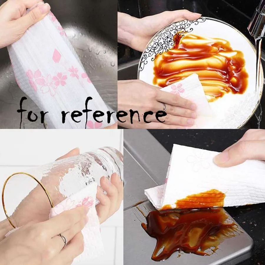 2 rotoli di asciugamani di carta da cucina panni usa e getta asciugamano per la pulizia carta velina da cucina rana