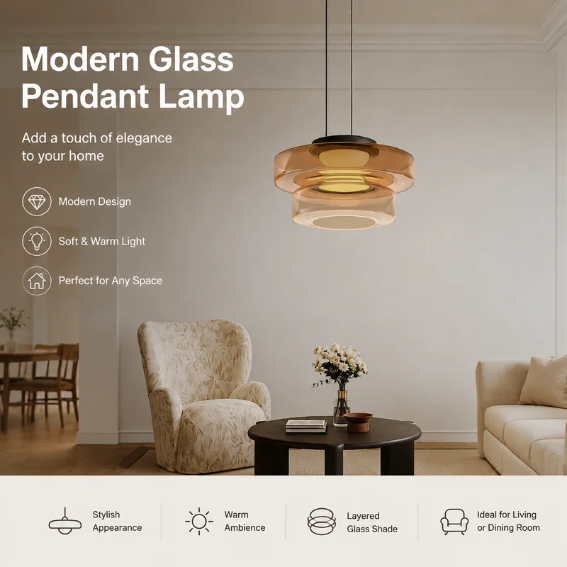 Pendant Lamp Nordic Minimalist Custom Glass Ceiling Fixture for Living Room Bedroom Cafe Dining Decor Modern Chandelier LED Lamp