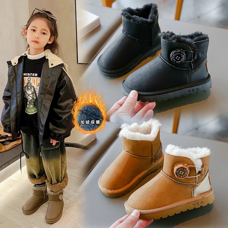 Kid Snow Boot Boy scarpe in cotone spesso ragazza stivale in cotone con suola morbida impermeabile Toddler Girl Shoe Sapato Infantil Menina you