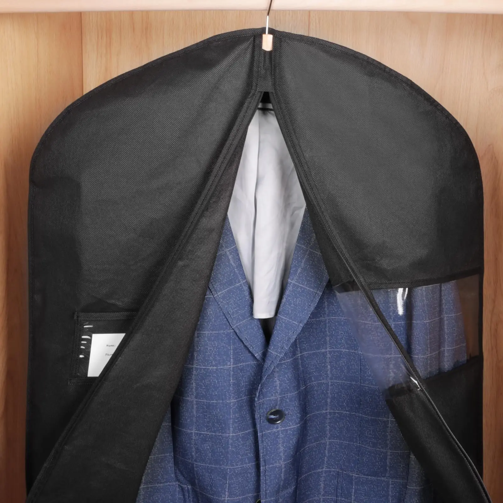 Hanging garment cover suit cover bag dust cover clothes men's suit cover fabric jacket cover for clothes dust cover for suits