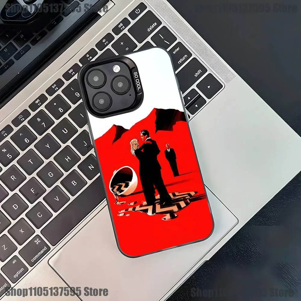 حافظة هاتف Twin Peaks Fire Walk With Me لهاتف iPhone 17,16,15,14,13,12,11,Pro,XS,Max,Plus,Mini,SE4,E غطاء أسود غير لامع مقاوم للصدمات