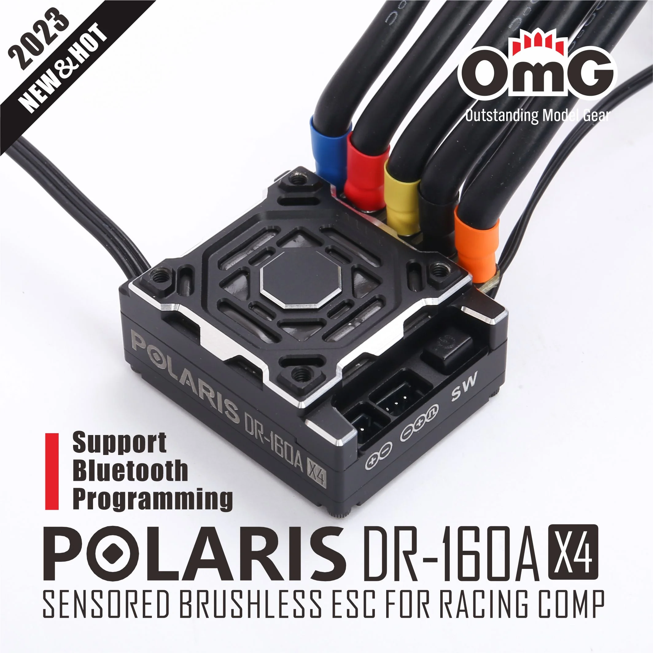 OMG-POLARIS DR-160AX4 D-Run Sensored Brushless 160A ESC Support Bluetooth for RC Car Highest Level Spec 1:10 Racing Drifting Car