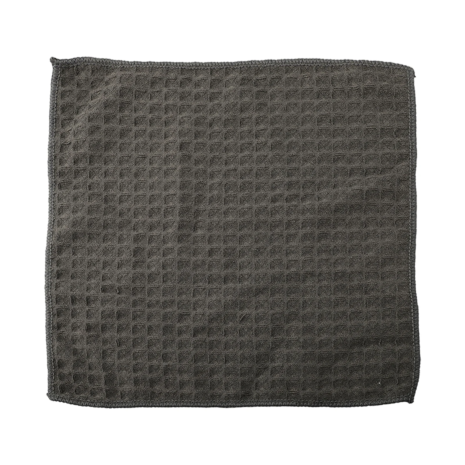 

Ultra Absorbent Waffle Cloth Weave Microfiber Towel Quick Drying Lint free Perfect for Polishing Dark Grey