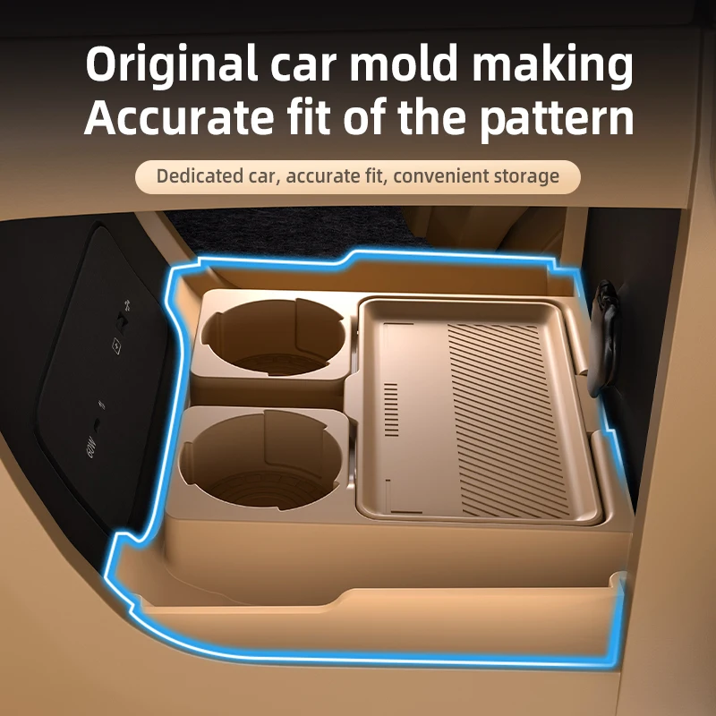 For VOYAH Dream 2025 2026 Storage Box Center Armrest Hidden Box Cup Holder Organizer Interior Accessories