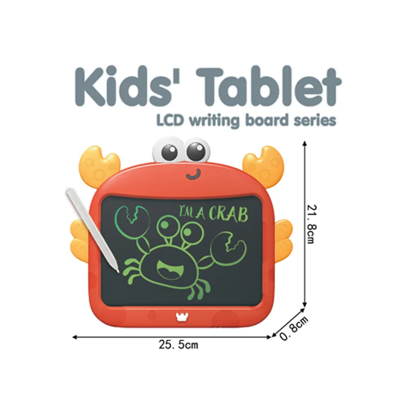 Tablero de escritura a mano LCD de dibujos animados educativos para niños, tablero de dibujo divertido, tablero de escritura colorido, tablero de pintura para garabatos, juguete, regalo de cumpleaños