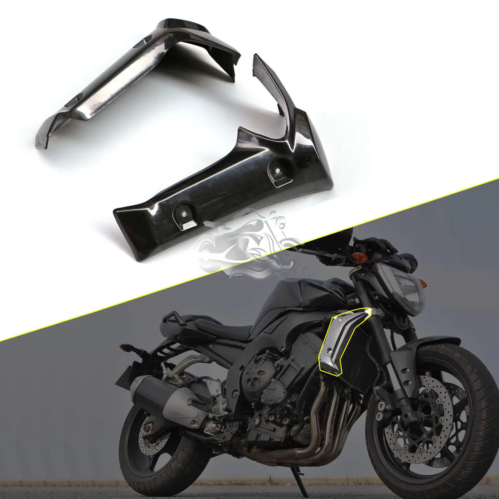 

Чехол радиатора для мотоцикла Yamaha 2006 - 2015 FZ1 FZ1N Fazer, часть боковой панели FZ1 1000 N 2007 2008 2009 2010 2011 2012