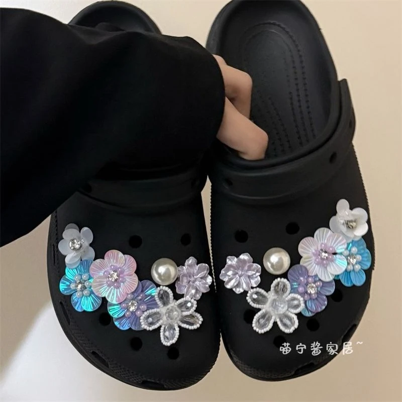 

Summer Beautiful Flower Series Fresh Footwear Decoration DIY Elegant Adornment for Clogs Sandals Beautiful Hot Shoe Accessories