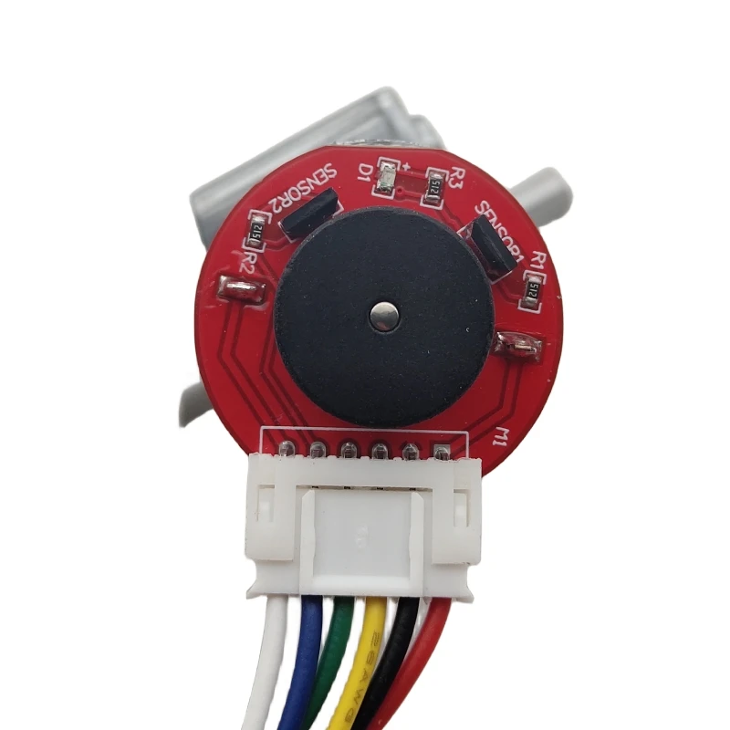 مايكرو تيار مستمر 6 فولت 12 فولت 24 فولت محرك معشق دودة مع جهاز تشفير القاعة سرعة منخفضة قابلة للتعديل سرعة وعمود إخراج مزدوج قابل للعكس #5