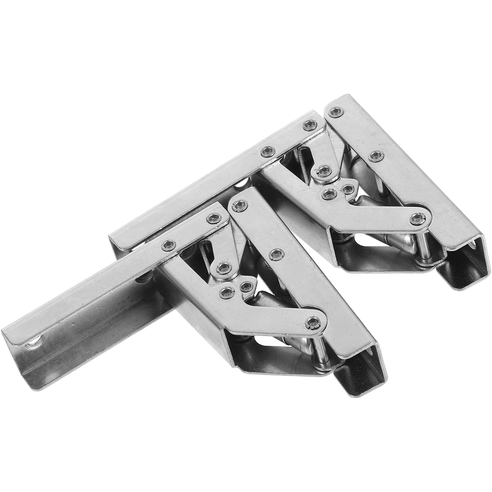 

2pcs Damped Folded Cabinet Door Hinges Wardrobe Kitchen Pantry Laundry Bracket Silent Kitchen Cabinet Wall Brackets Hardware