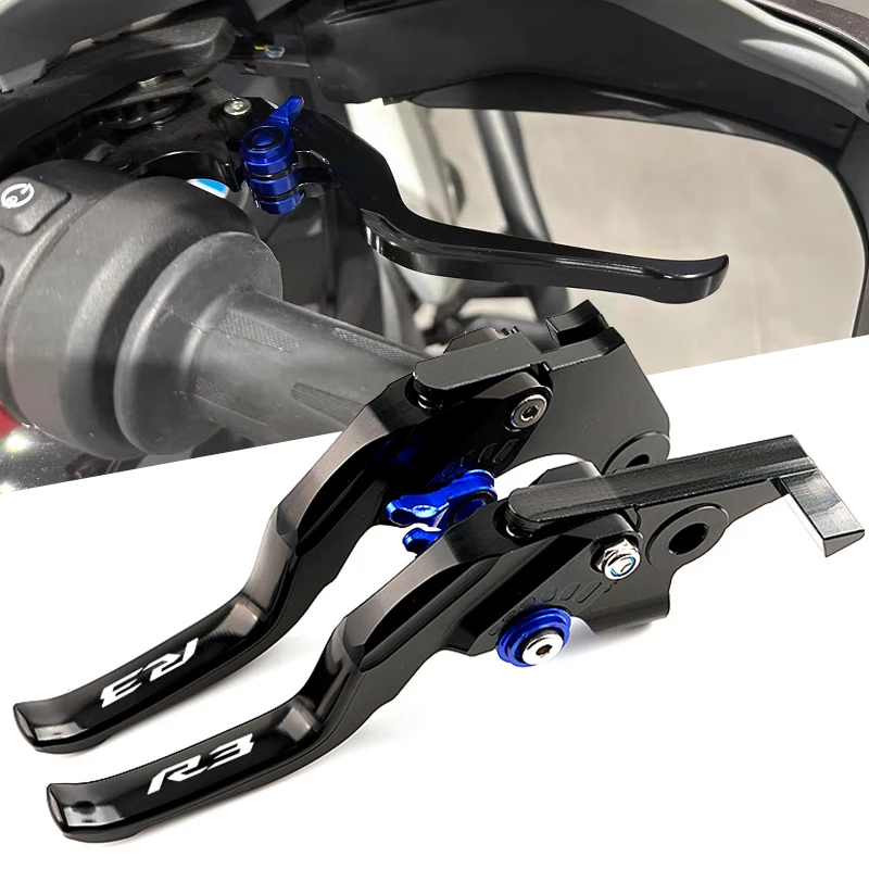 2025 جديد دواسة فرامل رافعة دراجة نارية CNC قابل للتعديل دواسة فرامل عتلات لياماها R3 YZF R3 YZF-R3 2015-2026 + اكسسوارات