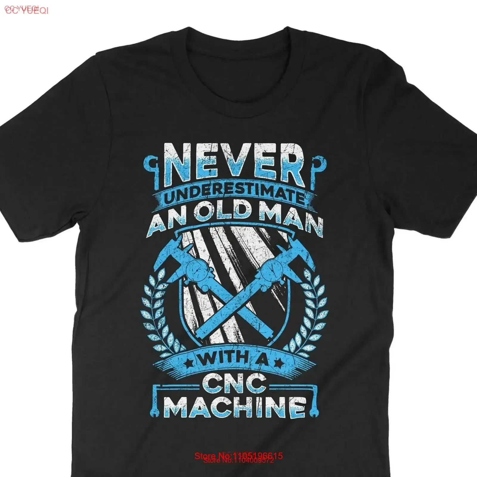Never Underestimate An Old Man With A CNC machine shirt machinist gift T computer numerical control vintage Washed Unisex