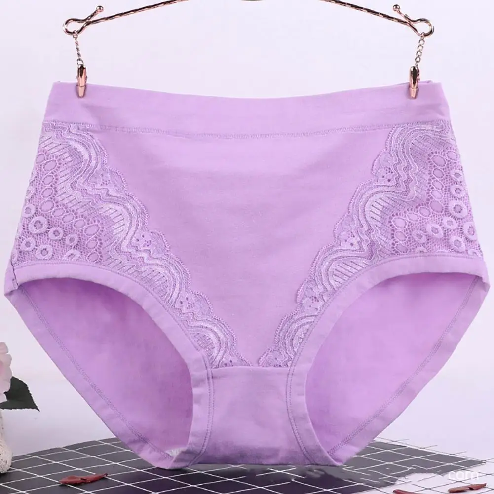 Menstruation Panties Lace Embroidery High Waist Leak Proof Physiological Panties Obesity Women Briefs Soft Menstrual Panties