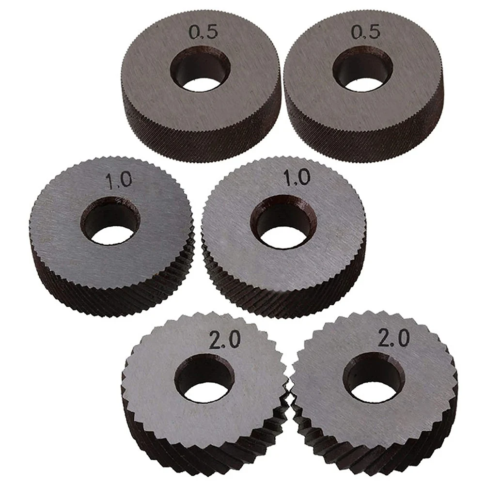 듀얼 휠 널링 툴 키트 7종 0.5mm 1mm 2mm 휠 선형 피치 널링 세트 스틸 선반 커터 휠 널링 툴 세트