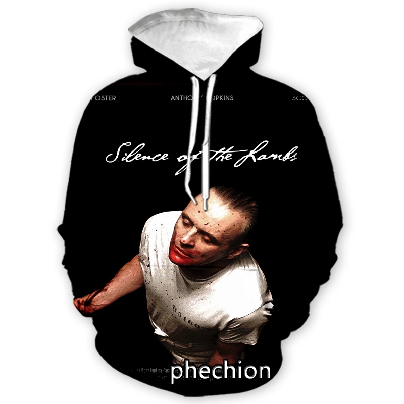 

phechion New Fashion Men/Women Silence of The Lambs 3D Print Long Sleeve Hoodie Casual Sweatshirt Hoodies Men Sport Pullover A06