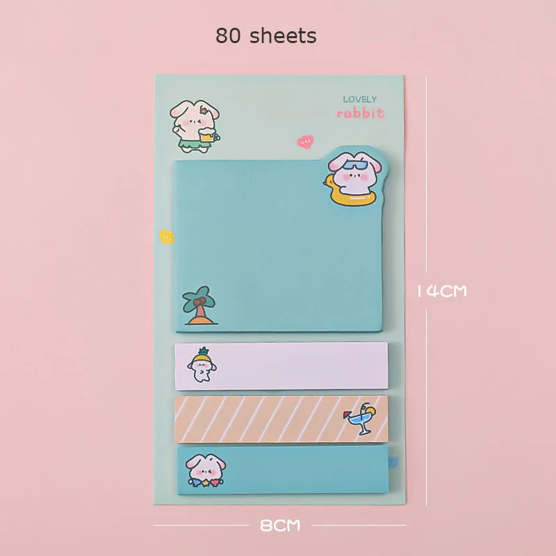 Kawaii Paper Sticky Notes Creative Notepad Memo Pads Office School Stationery Adhesive Stickers Posted it Sticky Note Pads