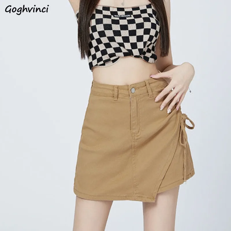 

Skirts Women Shirring Solid A-line High Waist All-match Streetwear Irregular Chic Popular Sweet Spicy Girls Summer Casual Trendy