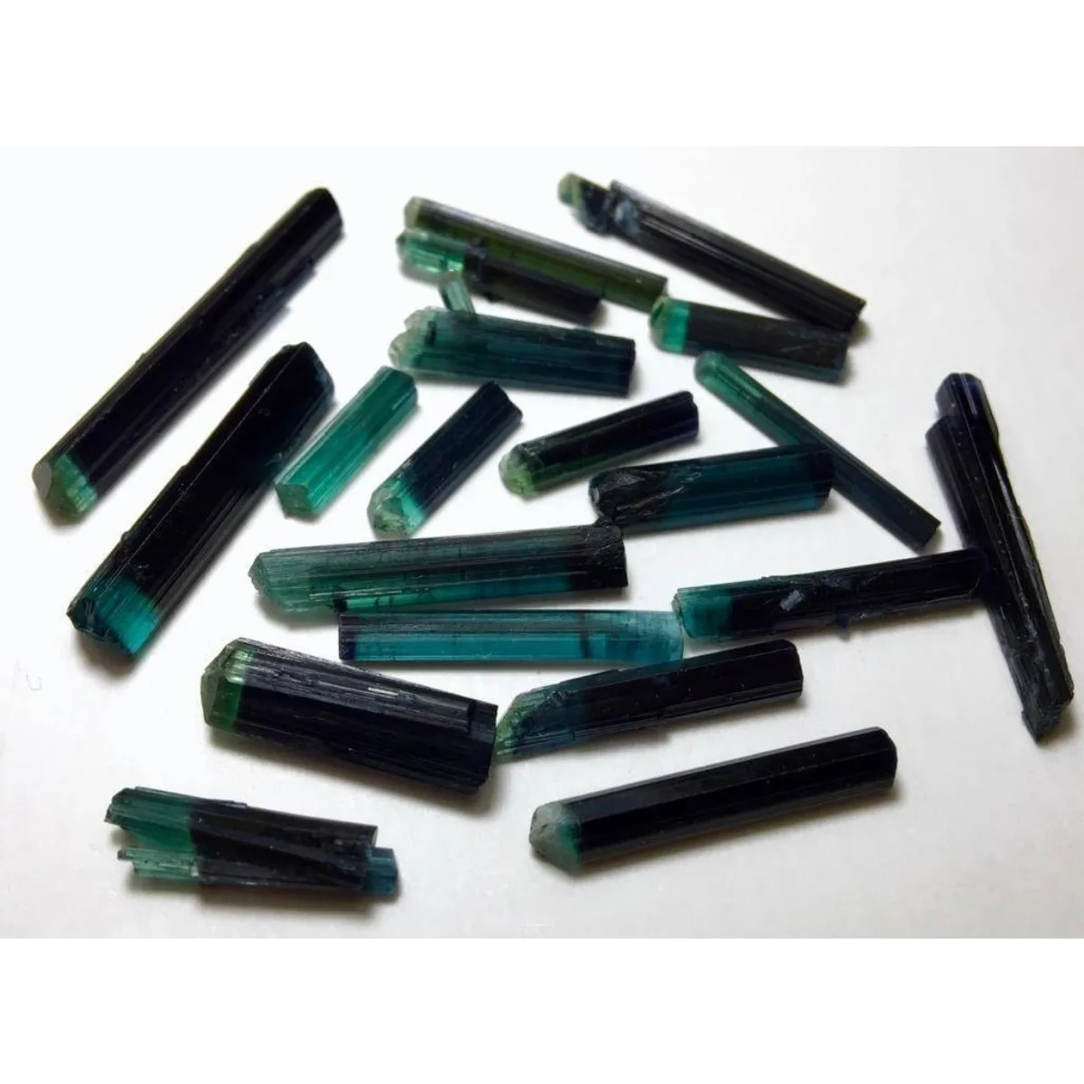 Brazilian Elbaite Crystal Points, 10g 5-15mm Mixed Colors, Display Box for Collector Gift Box & Rock Collection