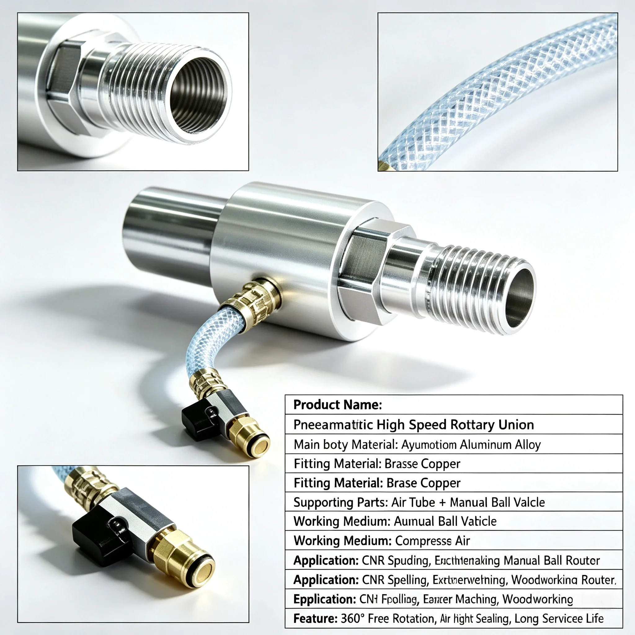 Diamond Drill Bit Water Supply Connector Dust Removal Adapter Water Drilling Rig Converter Joint