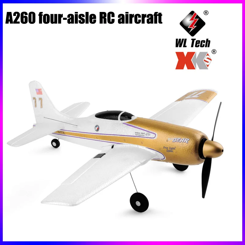 

Wl Xk A260 Four Channels Like Real Aircraft Remote Control Fighter Fixed Wing Epp Fall And Collision Glider Aircraft Model