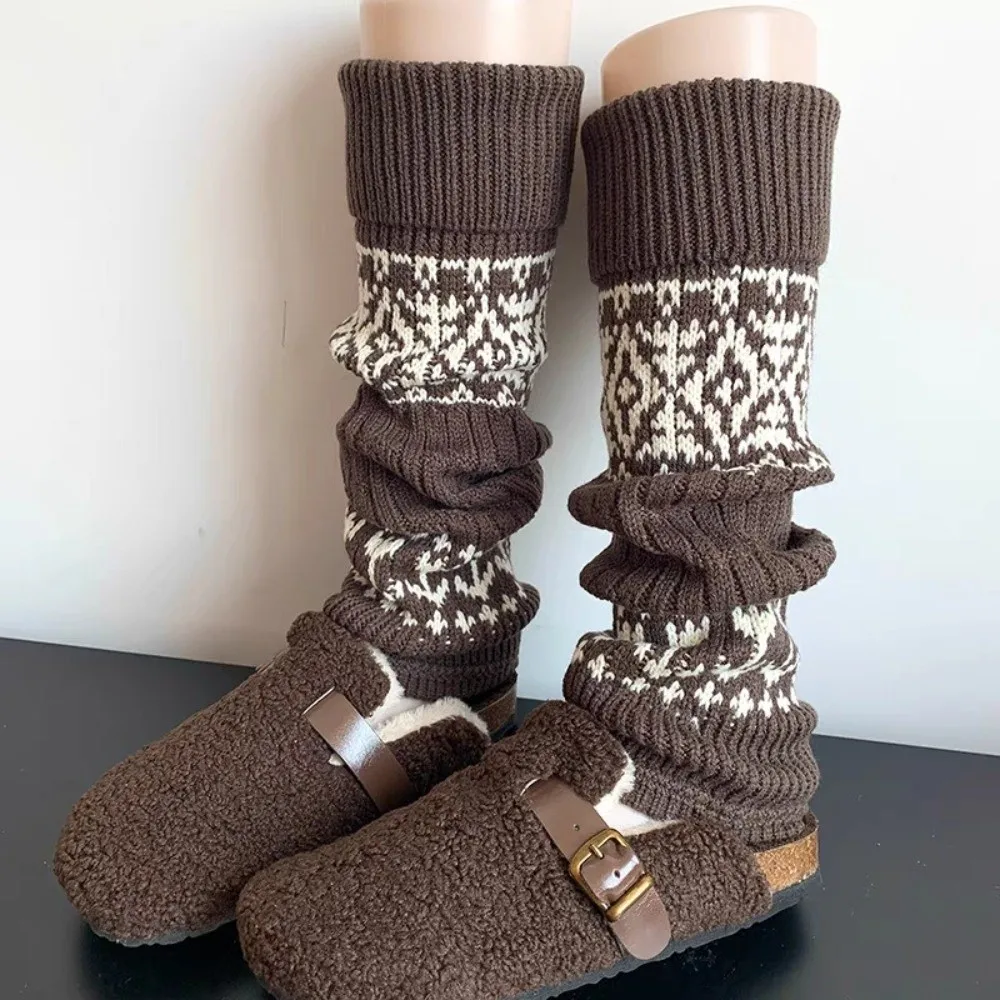 

Soft Matching Shoes Knitted Mid-Calf Socks Keep Warm Thick Boot Socks Long Tube Long Tube Socks Autumn