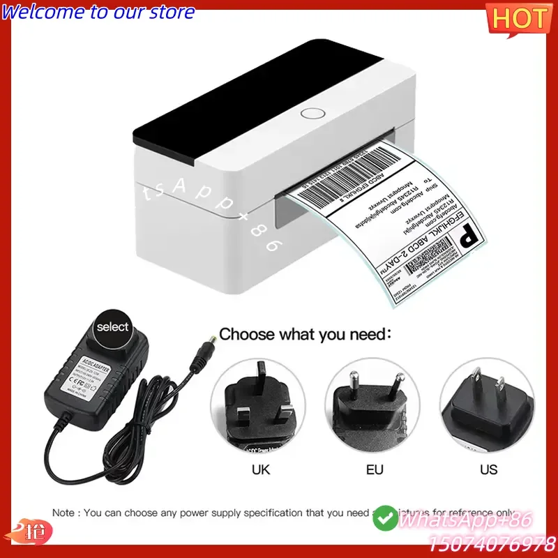 2026 YHDAA High Quality 4 Inch Inkless Thermal Desktop Shipping Label Printer 110mm for Express Warehouse in Stock