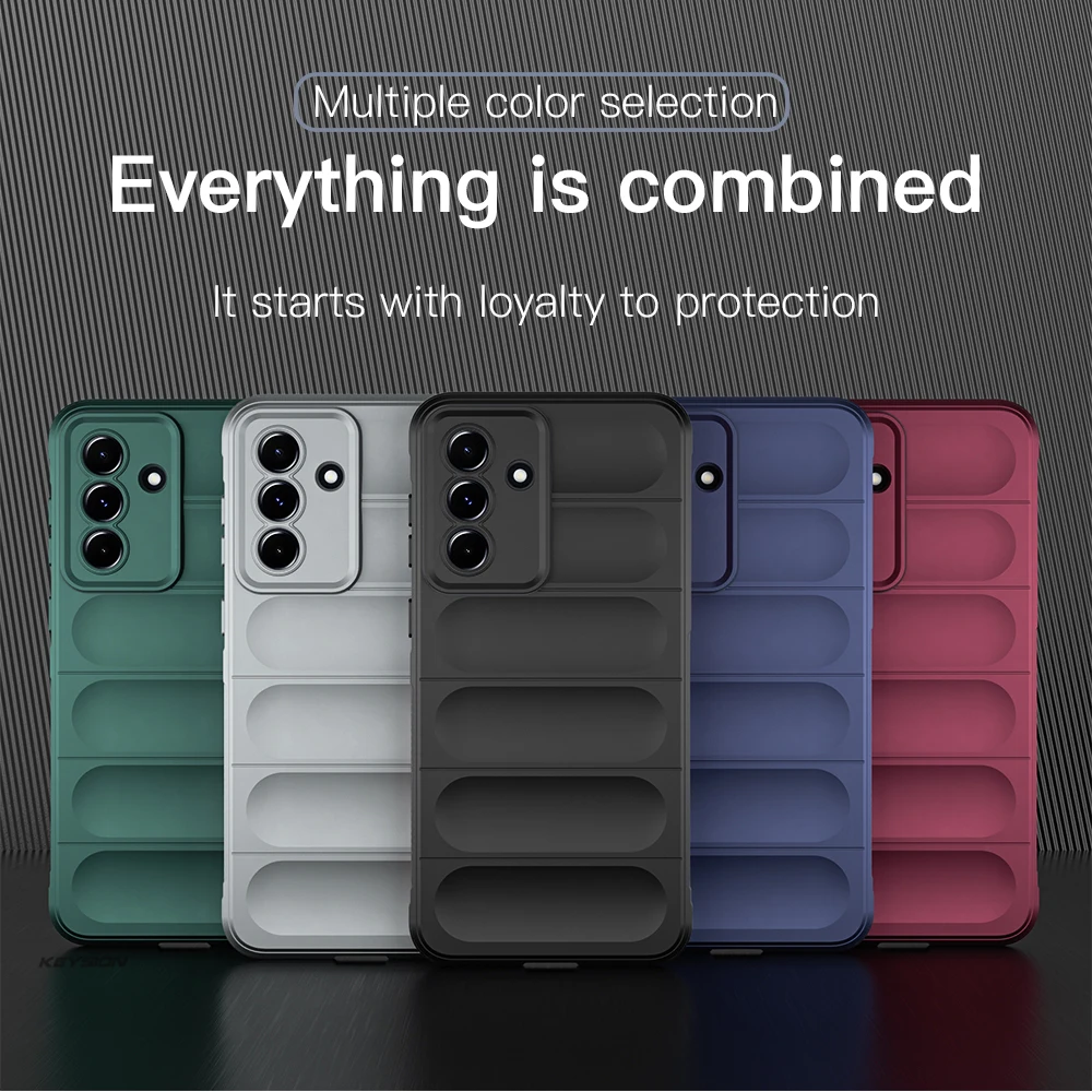 KEYSION Shockproof Case for Samsung A56 5G A36 A26 A16 Soft Silicone Anti-skid Phone Back Cover for Galaxy A16 A26 A36