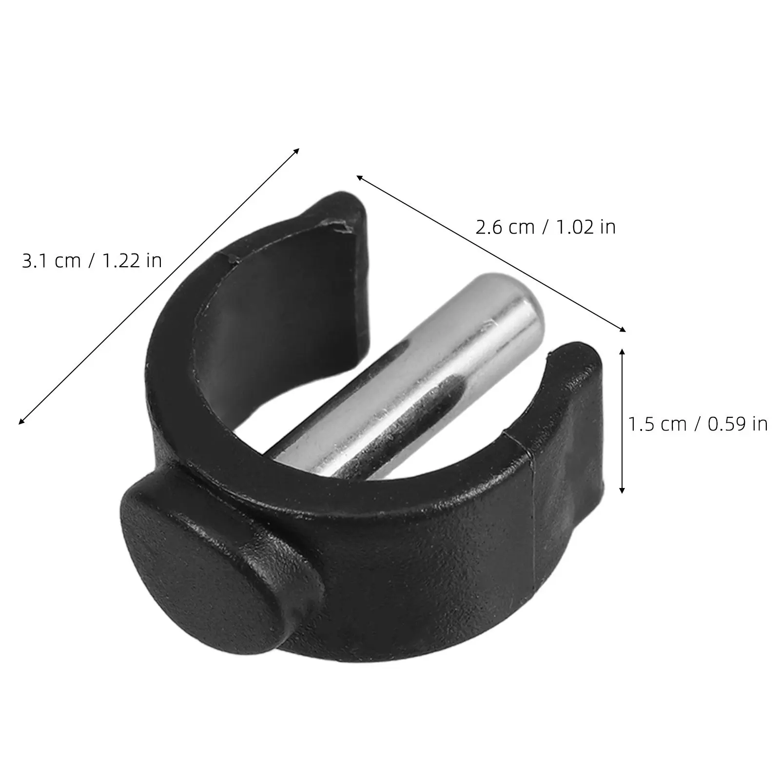 4Pcs Toilet Stool Clamp Lock Replacement -Shape Adjustable Canes Walker Crutches Nonslip Rubber Tips Canes Hand Grips