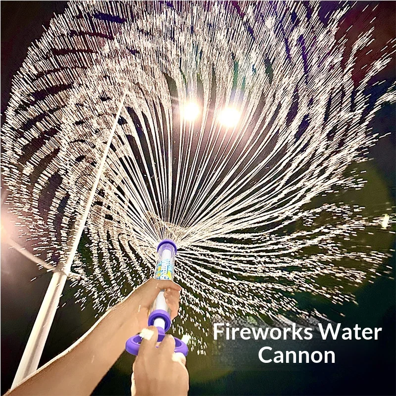 Fun Firework Effect Water Gun for Kids Large Capacity Pump Action 120° Scatter Water Cannon Summer Water Fight Essential Toy