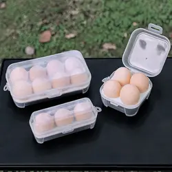 Egg Box 3/4/8 Grids Egg Holder Container for Outdoor Camping Picnic Eggs Box Case Anti-fall Egg Storage Box Kitchen Organizer