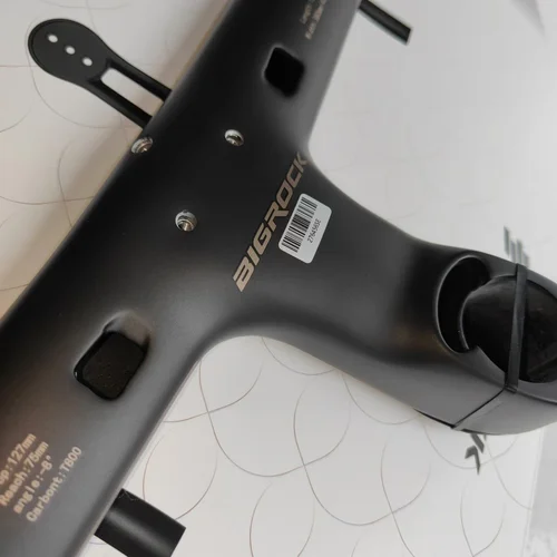 Imagen 2 del producto Manillar de carretera de fibra de carbono BIGROCK, manillar de grava, manillar de enrutamiento interno completo 360/380/400/420 para OD1