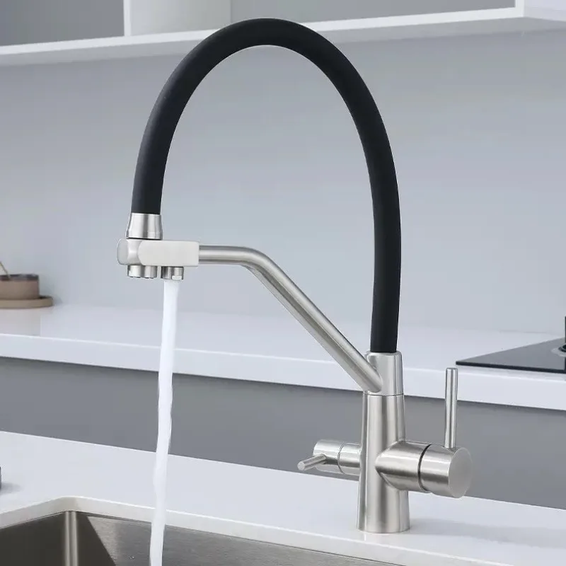 

Deck Mounted Washbasin Faucet Household Rotatable Hot Cold Water Mixer Single Hole Sink Faucets Home Bathroom Accessories