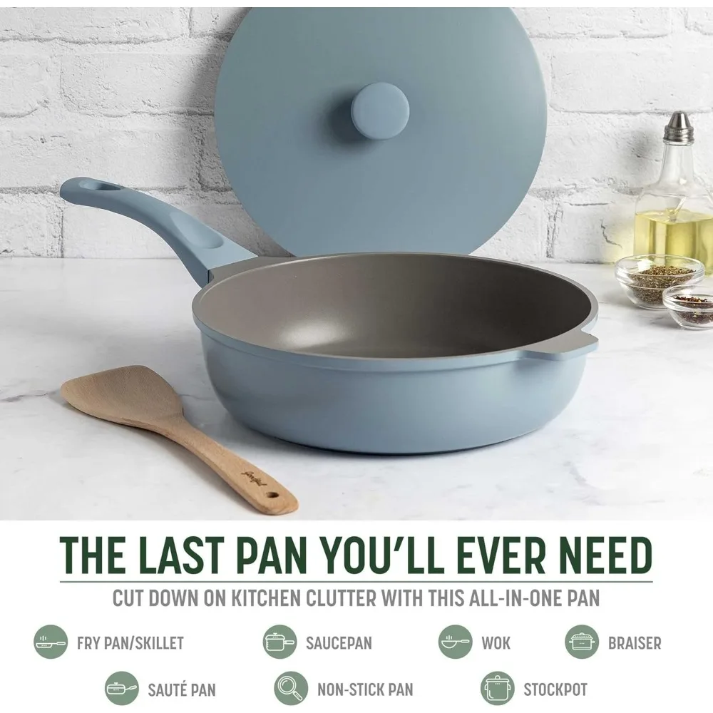 

Универсальная сковорода с антипригарным покрытием, многослойное покрытие, легкий литой алюминий, посуда, которую можно мыть в посудомоечной машине для легкого приготовления пищи