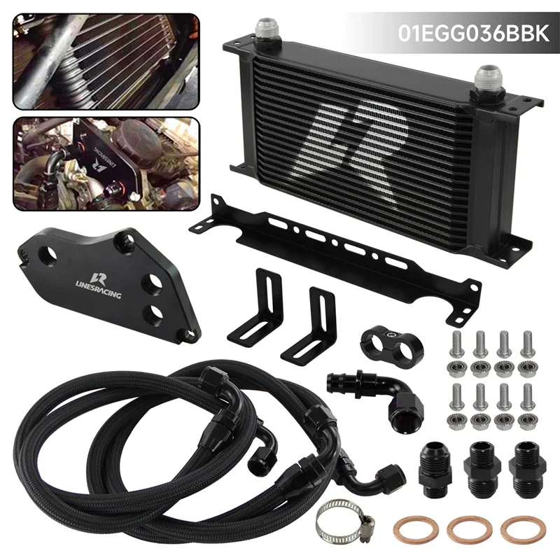 Oil Cooler Kit 19 Row AN10 +Mounting Bracket for BMW 3 series F30 F31 F35  316i 320i 328i N20 black
