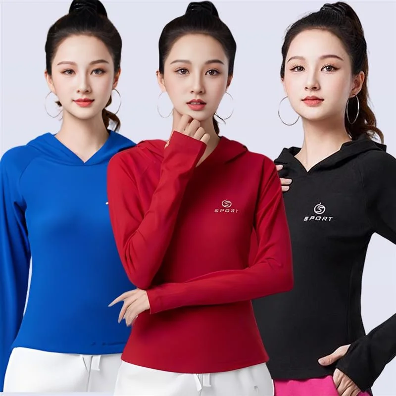 

Спортивная одежда для фитнеса Qui Dry Fce на подкладке, толстовка с капюшоном для бега, ночного свечения, моющийся квадратный топ для танцев Fitn Aerobics