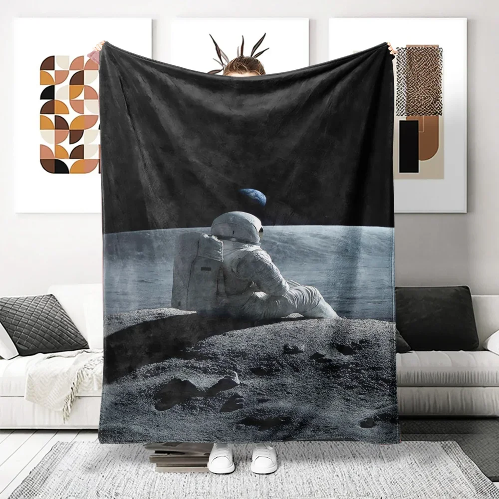 Exploring the cosmic patterns Flannel printed blanket suitable for all seasons suitable for living room office sofa and travel